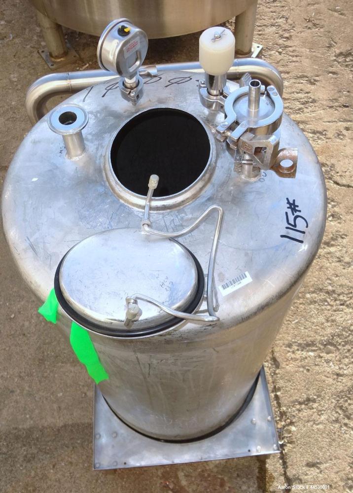 Used- 33 Gallon Stainless Steel Alloy Products Pressure Tank