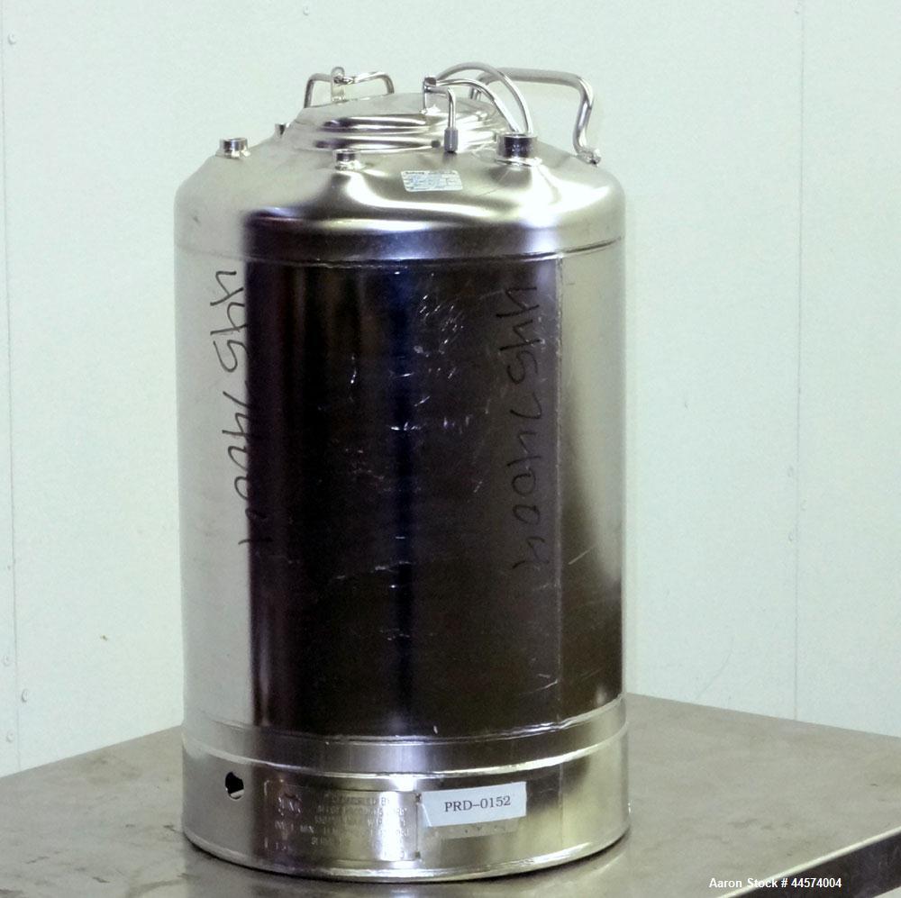 Used- 5 Gallon Stainless Steel Alloy Products Pressure Tank