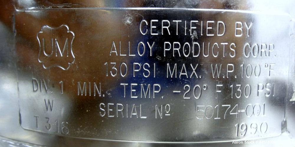 Used 5 Gallon Stainless Steel Alloy Products Pressure Tank
