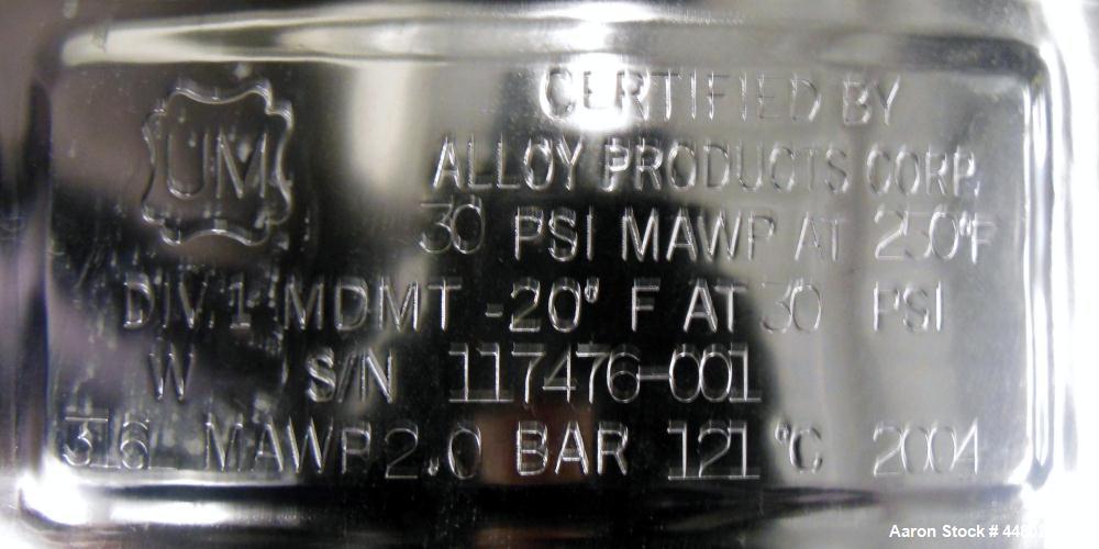 Used 4 Gallon Stainless Steel Alloy Products Pressure Tank