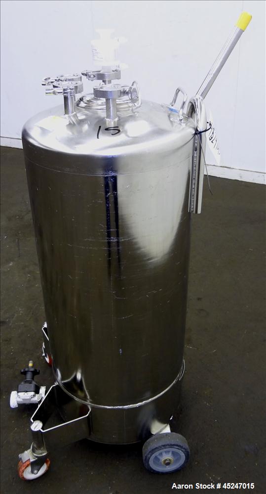 Used 36 Gallon Stainless Steel Alloy Products Pressure Tank
