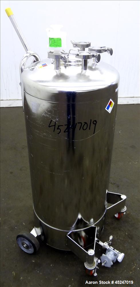 Used- 36 Gallon Stainless Steel Alloy Products Pressure Tank