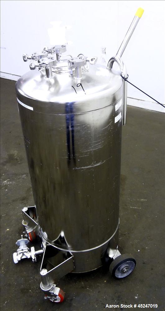 Used- 36 Gallon Stainless Steel Alloy Products Pressure Tank