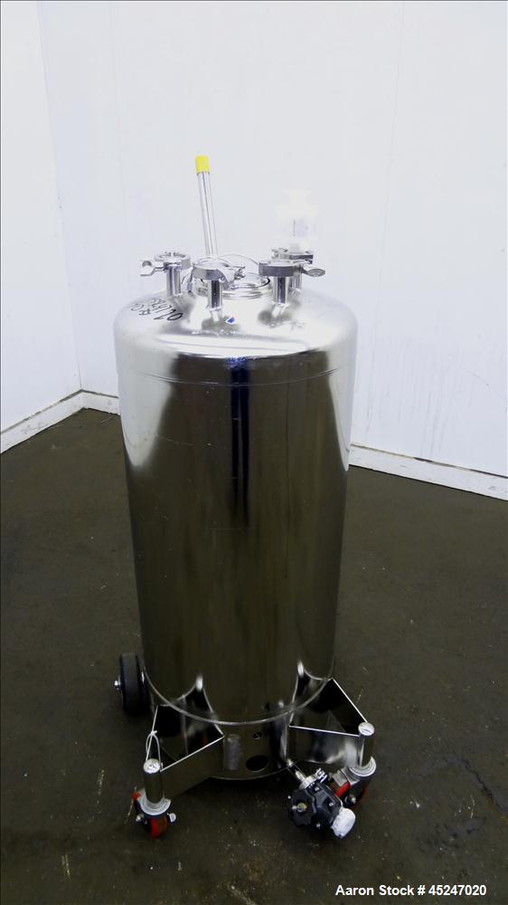 Used- 36 Gallon Stainless Steel Alloy Products Pressure Tank