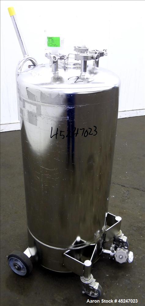 Used 36 Gallon Stainless Steel Alloy Products Pressure Tank
