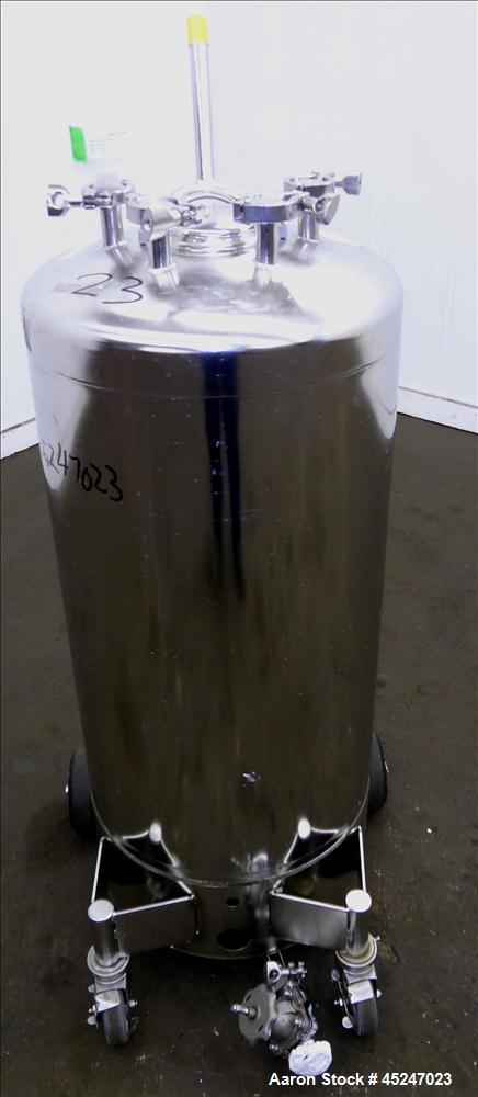 Used- 36 Gallon Stainless Steel Alloy Products Pressure Tank