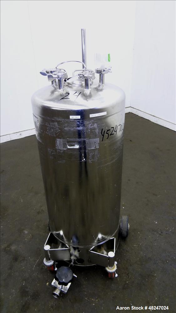 Used 36 Gallon Stainless Steel Alloy Products Pressure Tank