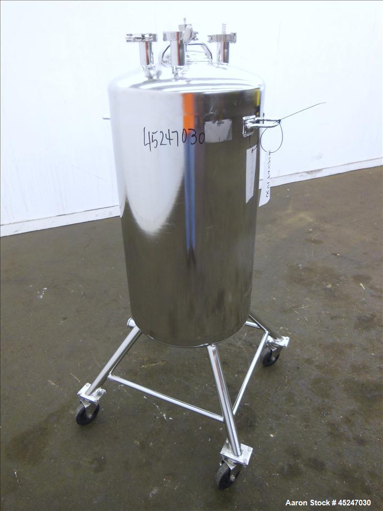 Used- 36 Gallon Stainless Steel Alloy Products Pressure Tank