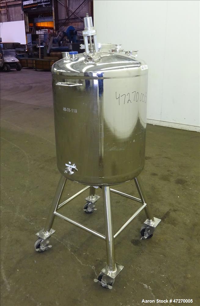 Used- Alloy Products Pressure Tank, Approximate 40 Gallons, 316L Stainless Steel