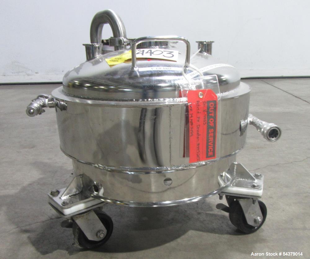 Buy Used 316L Stainless Steel Product Can – 8.7 Gallon Jacketed Tank on Casters