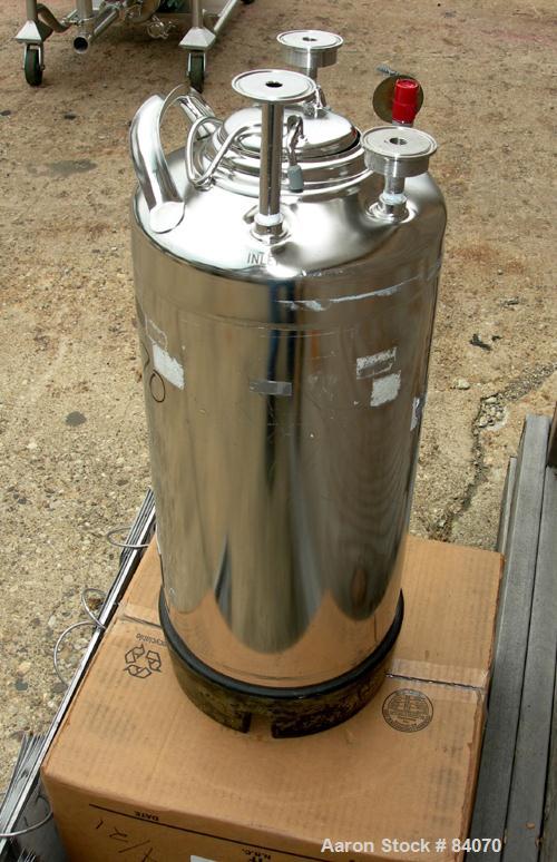 Used- 4 Gallon Stainless Steel Alloy Products Pressure Tank