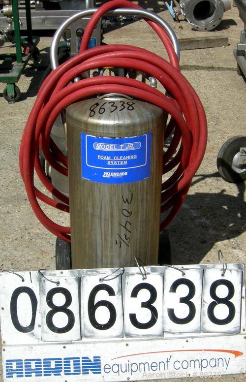 USED: Alloy Products pressure tank, 16 gallon, 304 stainless steel, vertical. 12" diameter x 28" straight side. Dish top and bottom. Internal rated 130 psi at 100 deg F. Top openings: 4" x 3" oval wi...