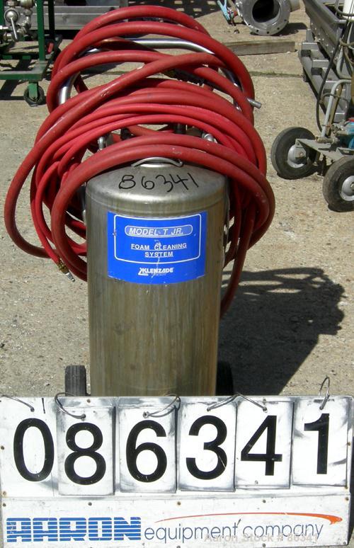 USED: Alloy Products pressure tank, 16 gallon, 304 stainless steel, vertical. 12" diameter x 28" straight side. Dish top and bottom. Internal rated 130 psi at 100 deg F. Top openings: 4" x 3" oval wi...