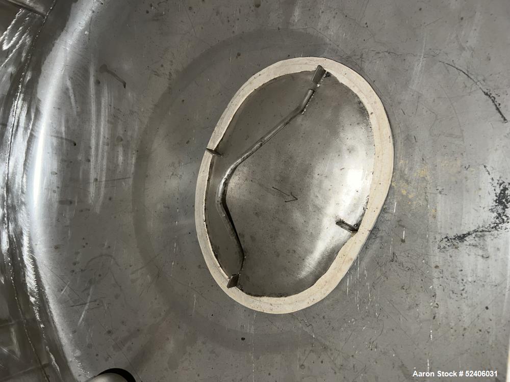 Used Alpha Stainless Tank, Approximate 250 Gallon, Stainless Steel, Vertical. Approximate 36" diameter x 57" straight side, dished top & bottom. Mounted on 4 stainless legs.