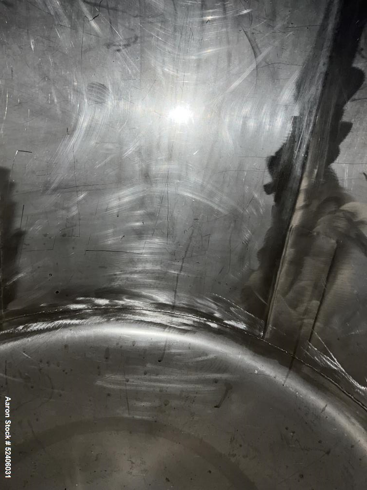 Used Alpha Stainless Tank, Approximate 250 Gallon, Stainless Steel, Vertical. Approximate 36" diameter x 57" straight side, dished top & bottom. Mounted on 4 stainless legs.
