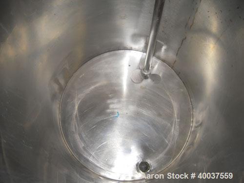 Used- Alsop Tank, 25 gallon, stainless steel, vertical. 18" diameter x 22" straight side. Open top with a 1/2 hinged cover, ...