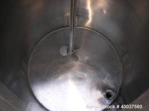 Used- Alsop Tank, 25 gallon, stainless steel, vertical. 18'' diameter x 22'' straight side. Open top with a 1/2 hinged cover...