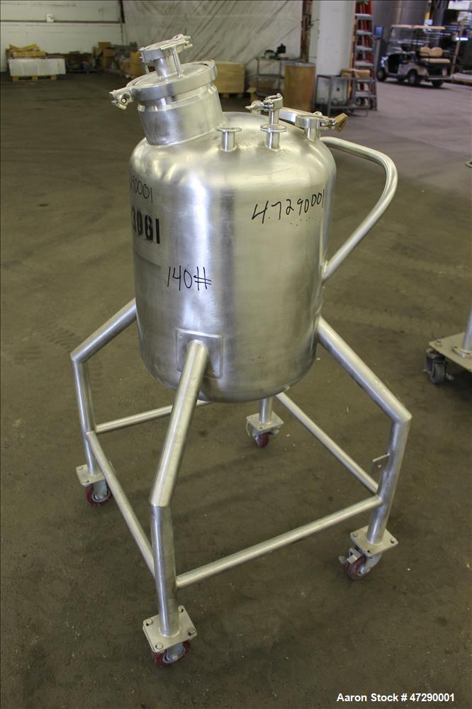 Used Apache Stainless Equipment Pressure Tank, Approximate 20 Gallon, 316L Stai