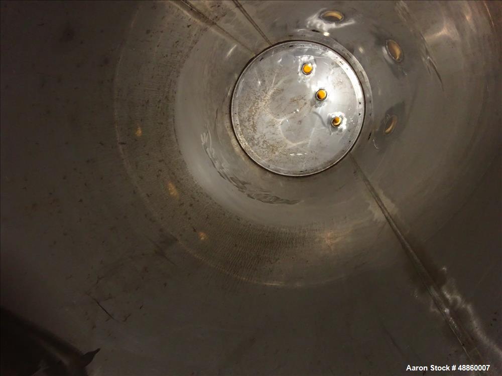 Used Bendel Tank, Approximate 250 Gallon, 304L Stainless Steel, Vertical.