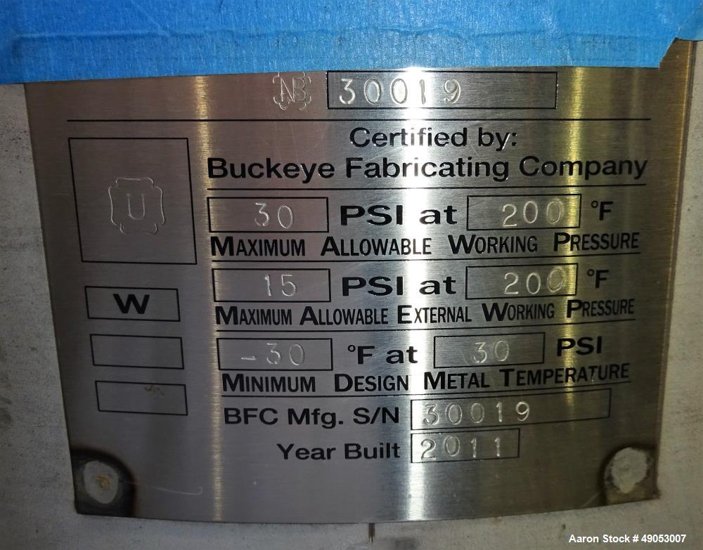 Unused- Buckeye Fabricating Company Pressure Tank, Approximately 94 Gallon, 304