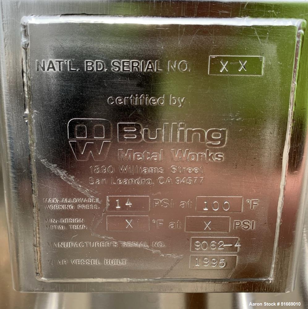 Bulling Metal Works Co 100 Liter (26 Gallon) Stainless Steel Tank