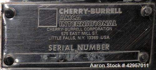 Used Cherry-Burrell Tank, 160 Gallon, 304 Stainless Steel, Vertical. 36’’ Diameter x 37’’ straight side. Open top with a 2 piece cover, sloped bottom. Provision for a clamp on agitator. 2’’ Tri-clamp...