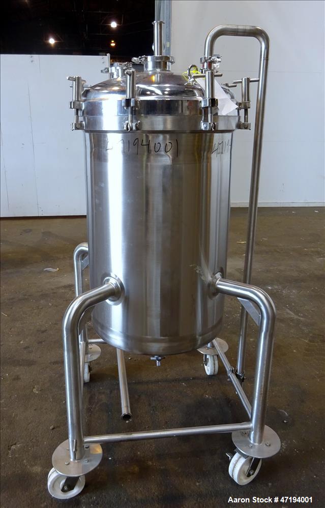 Used Cherry Burrell Portable Tank, 68.5 Gallon (250 liters), 316 Stainless Stee