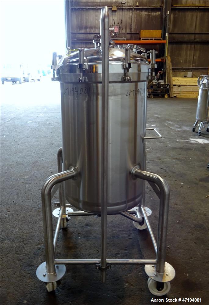 Used Cherry Burrell Portable Tank, 68.5 Gallon (250 liters), 316 Stainless Stee