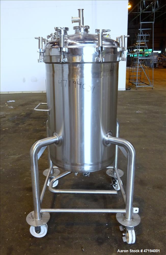 Used Cherry Burrell Portable Tank, 68.5 Gallon (250 liters), 316 Stainless Stee