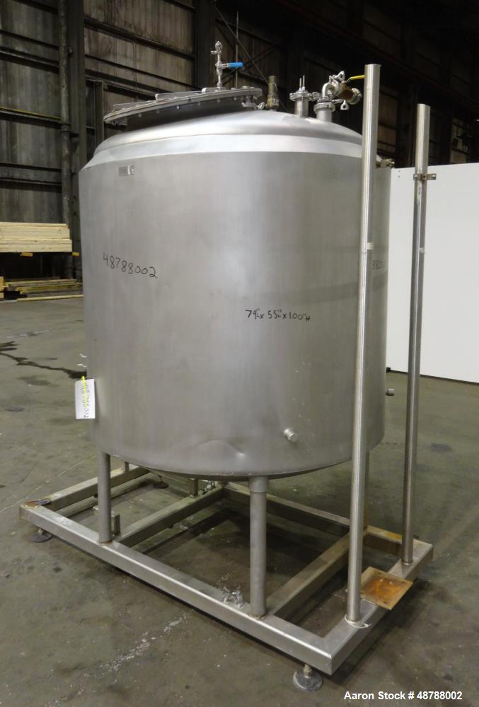 Used Cherry-Burrell Jacketed Tank, Approximately 350 Gallon, 316 Stainless Stee