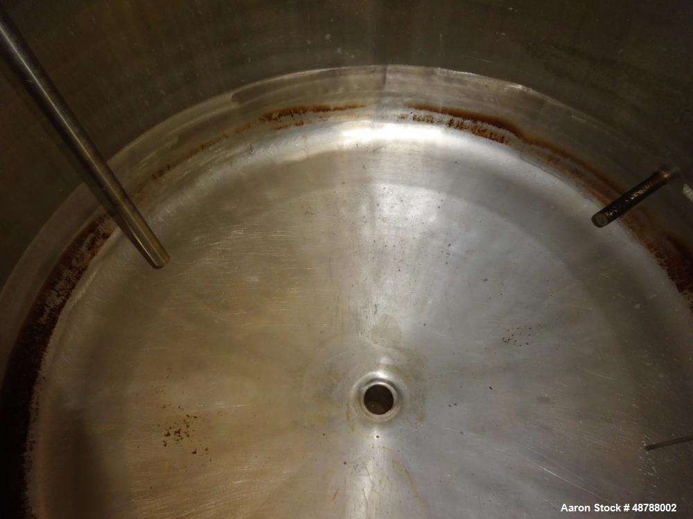 Used Cherry-Burrell Jacketed Tank, Approximately 350 Gallon, 316 Stainless Stee