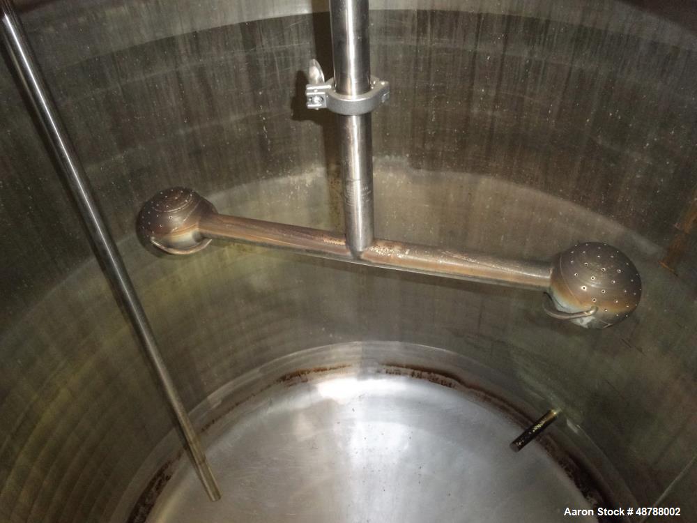 Used Cherry-Burrell Jacketed Tank, Approximately 350 Gallon, 316 Stainless Stee