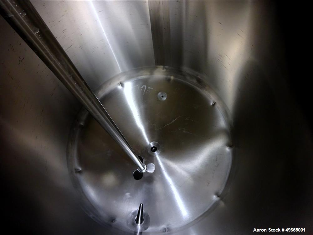 Used Cherry Burrell 700 Liter / 184 gallon Reactor, Stainless Steel.