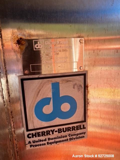 Used- Cherry Burrell Tank, Stainless Steel, Vertical. Flat open top. Provision for side entering clamp on agitator, no agita...