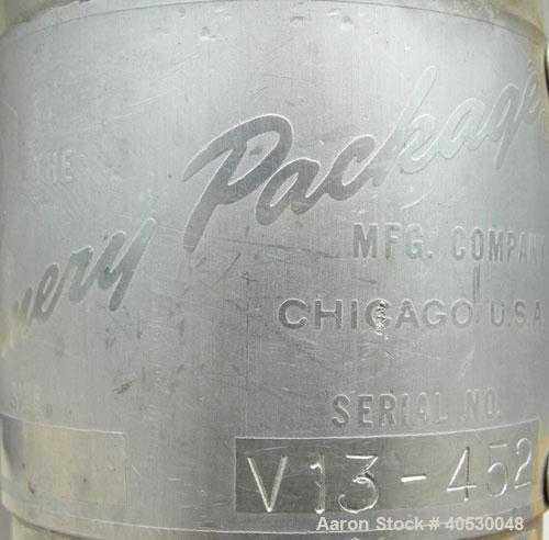 Used Creamery Package Tank, 250 gallon, 304 stainless steel, vertical. Approximately 36" diameter x 53" straight side, dished top and bottom. Openings: top (3) 2", 4"; side 2", 4"; 19" manway, no cov...
