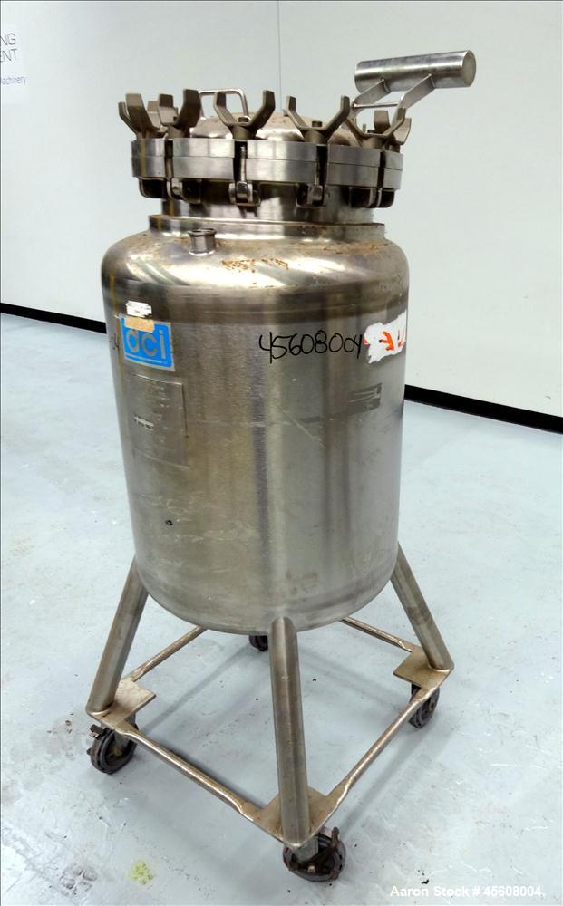 Used DCI Reactor, 50 Gallon, 316 Stainless Steel, Vertical.