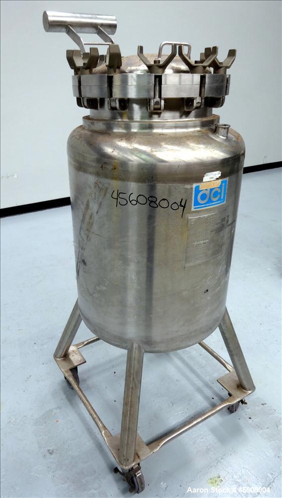 Used DCI Reactor, 50 Gallon, 316 Stainless Steel, Vertical.
