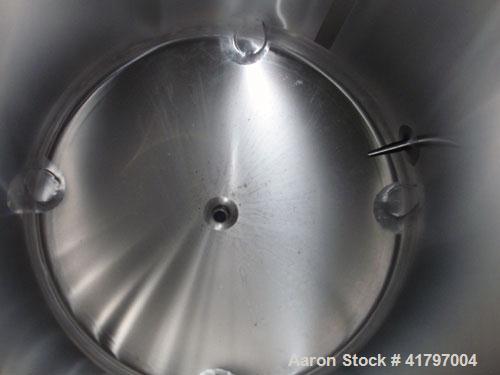 Used DCI Pressure Tank, 200 Gallon, 316 Stainless Steel, Vertical. 35-3/4'' diameter x 42'' straight side, dished top and bottom. Internal 150 grit rated 30 psi and FV at 300 deg F and -20 deg F at 3...