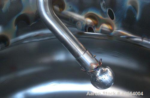 Used DCI WFI Storage Pressure Tank, 200 Gallon, 316L Stainless Steel, Vertical. 35-3/4’’ Diameter x 42" straight side, dished top and bottom. 240/EP Finished internal rated 45/-15 psi at –20 to 300 d...