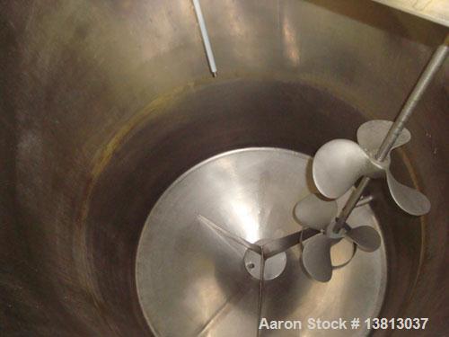 Used DCI 200 Gallon stainless steel, hot water jacketed, process tank with Lightnin mixer.