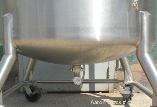 Used DCI Pressure Tank, 184 Gallon, 316L stainless steel, vertical. 41-3/4" Diameter x 26" straight side, dish top and bottom. Internal rated +35/-15 psi @ 284 degrees F. Internal CIP spray ball. Ope...