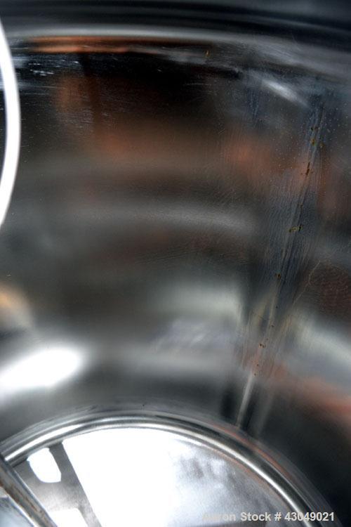 Used DCI Pressure Tank, 211.34 Gallon, 316 Stainless Steel, Vertical. 43-1/4’’ Diameter x 37’’ straight side, dished top and bottom. Internal rated 50 psi at 300 degrees F. Openings: top 16’’ manway ...