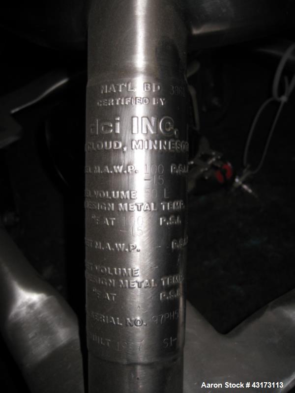 Used 50 Liter Stainless Steel DCI Pressure Tank
