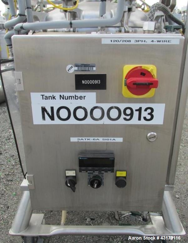 Used- DCI Pressure Receiver, 140 Liter. 316L stainless steel construction, approximately 24" diameter x 20" straight side, r...