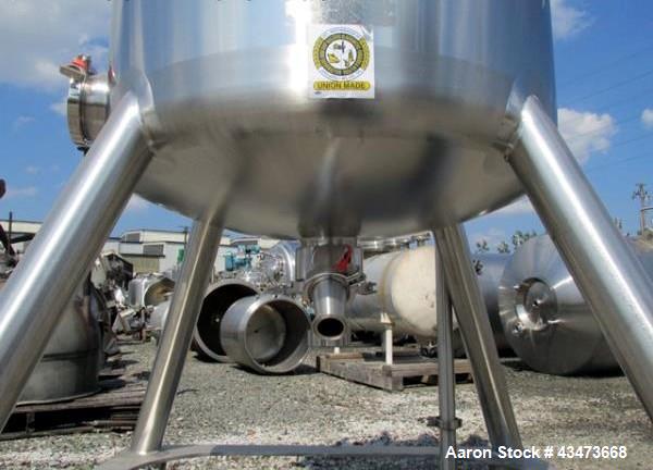 Used DCI Receiver, 300 Liter (79.2 Gallon). 316 Stainless steel construction, approximately 30" diameter x 25" straight side, removable dish top, dish bottom. Internal rated 50psi & Full Vacuum at 25...
