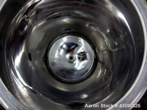 Used DCI Pressure Tank, 50 Liter (13.21 Gallon), 316L Stainless Steel, Vertical. Approximate 13” diameter x 21” straight side. Dished clamp on top, dished bottom. Internal rated 100/-15 psi at -20 to...