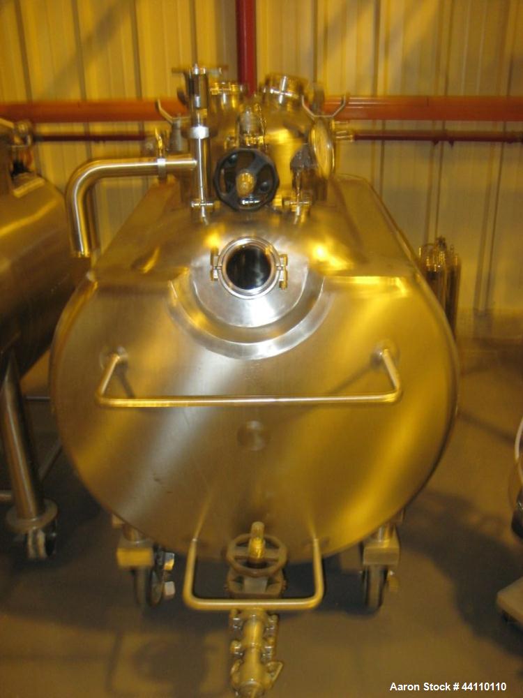 Used DCI Inc Horizontal Stainless Steel Pressure Vessel, 132 gallon (500 L) rated 30 psi @350 F, Built 1996, S# 96PH54385B, NB# 3546