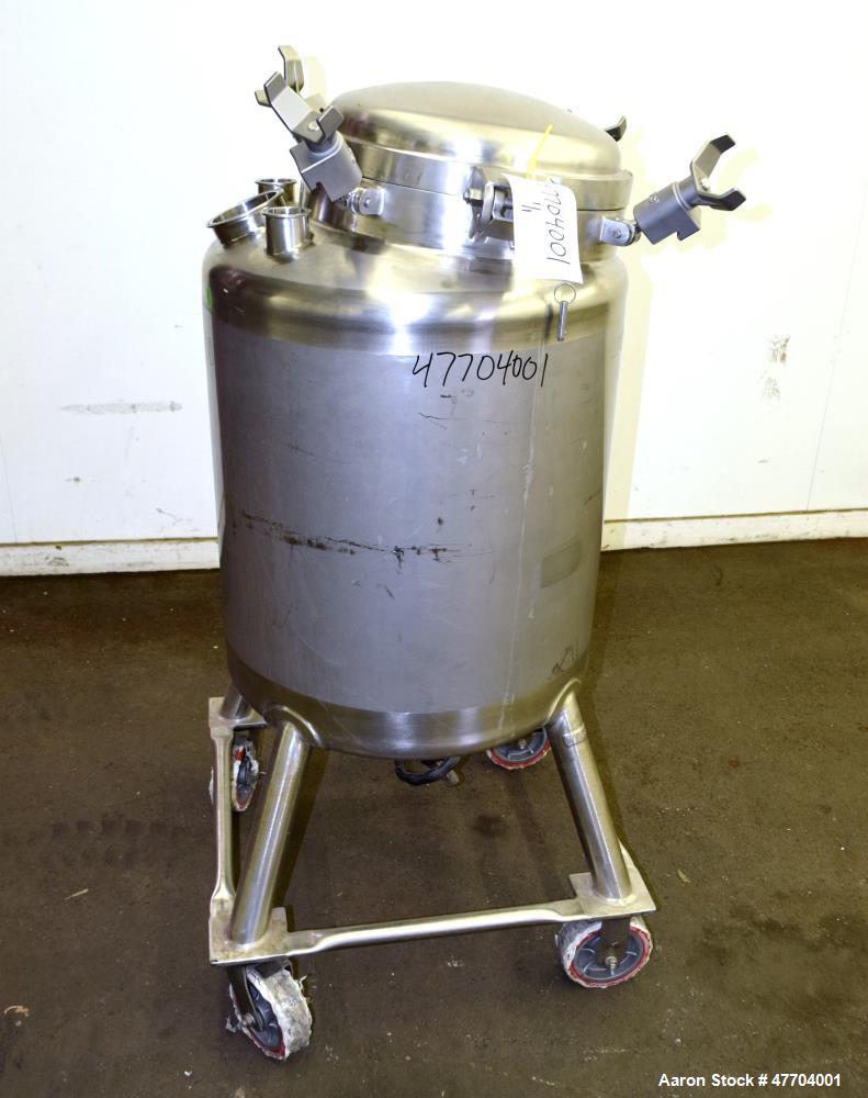 Used DCI Pressure Tank, 50 Gallon, 316L Stainless Steel, Vertical.