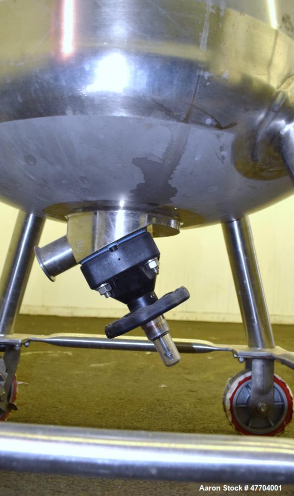 Used DCI Pressure Tank, 50 Gallon, 316L Stainless Steel, Vertical.