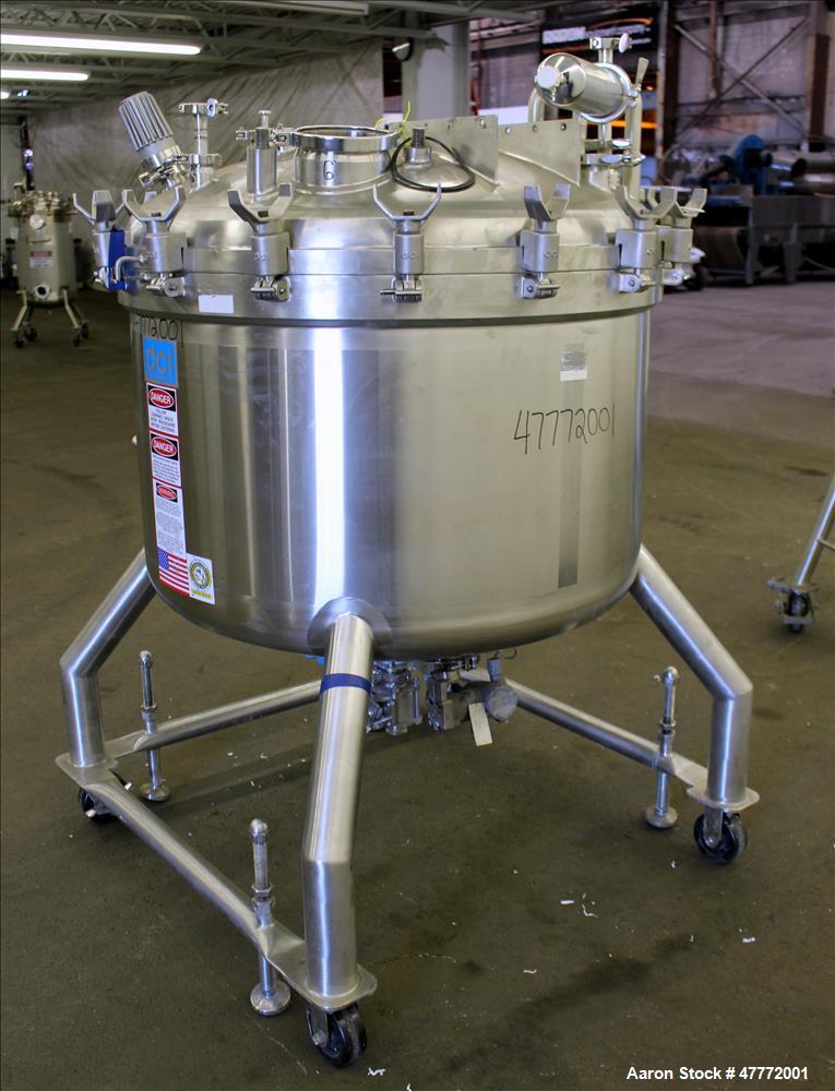 Used DCI Pressure Tank, 600 Liter (158.5 Gallon), 316L Stainless Steel, Vertica